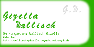 gizella wallisch business card